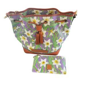 NEW Dooney & Bourke Daffodil Drawstring Bag & Wristlet